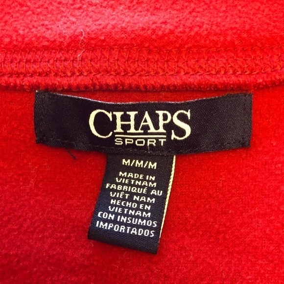 Chaps Sports Half Zip Fleece Pullover Red Women's - Picture 2 of 8